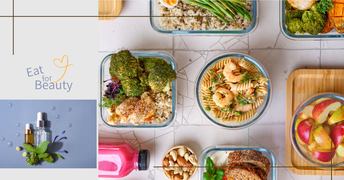 スキンケアとサラダ